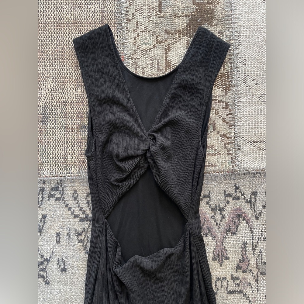 Reformation Black Maxi Dress with back Twist Cutout